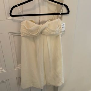 White strapless dress